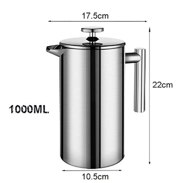 image-French Press Coffee Maker Stainless Steel Coffee Percolator