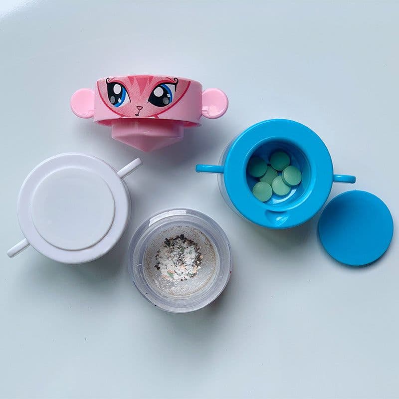 image-Children's Cartoon Medicine Grinder Crushed Medicine Powder Household Portable Grinder