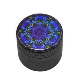 image-50Mm Aluminum Alloy Smoke Grinder Color Flower Of Life Four-Layer Metal Smoke Grinder Grinder