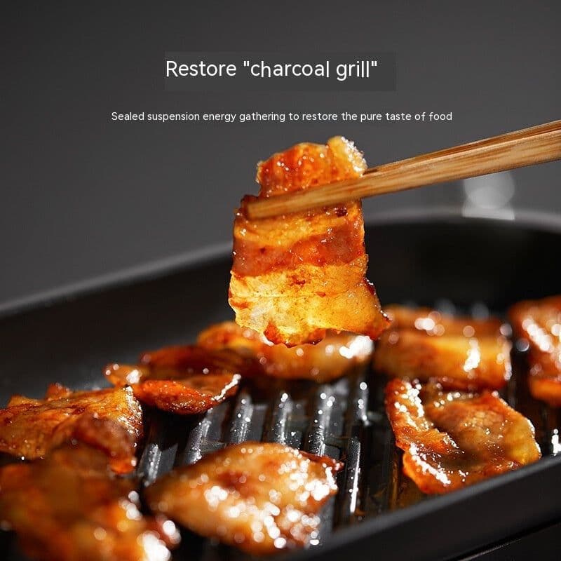 image-Mini Barbecue Plate Electric Baking Pan Grill Household Smoke-free