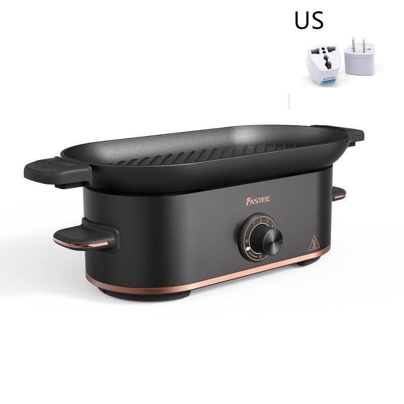 image-Mini Barbecue Plate Electric Baking Pan Grill Household Smoke-free