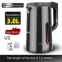 image-Malata Electric Kettle Stainless Steel Electric Water Pot Dormitory Household Durable Insulation