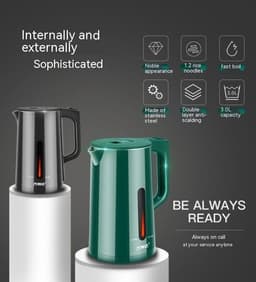 image-Malata Electric Kettle Stainless Steel Electric Water Pot Dormitory Household Durable Insulation