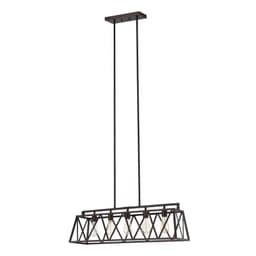 image-CHLOE Lighting IRONCLAD Industrial 5 Light Oil Rubbed Bronze Island Pendant Ceiling Fixture 35" Wide