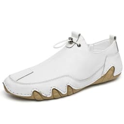 image-Men's Leather Casual Shoes - Black Size 47