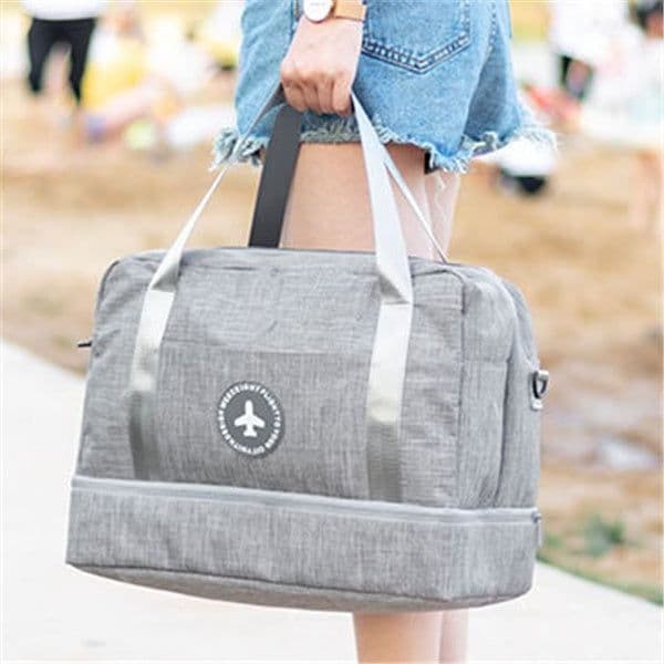image-Dry And Wet Separation Travel Bag Tourism Fitness Storage Pouch Women's Clothes Shoes Daily Necessities Duffle Package Supplies