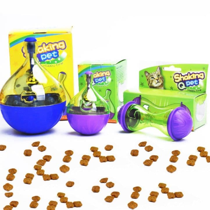 image-Interactive Cat IQ Treat Ball Toy Smarter Pet Toys Food Ball Food Dispenser For Cats Playing Training