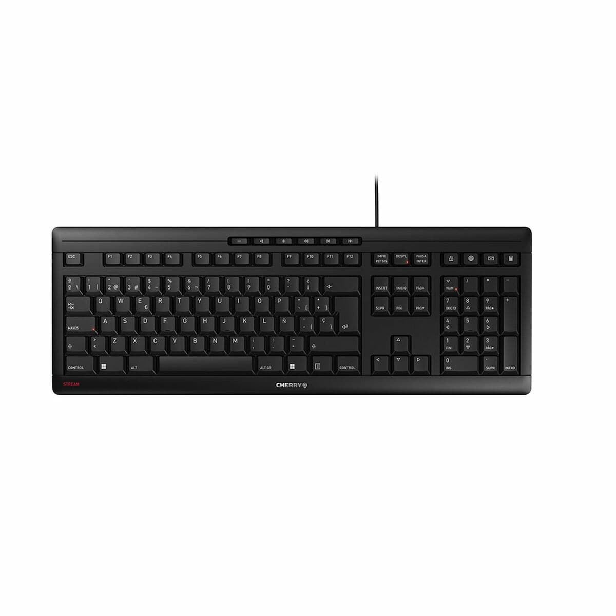 image-Keyboard Cherry JK-8500ES-2 Black Spanish Qwerty QWERTY