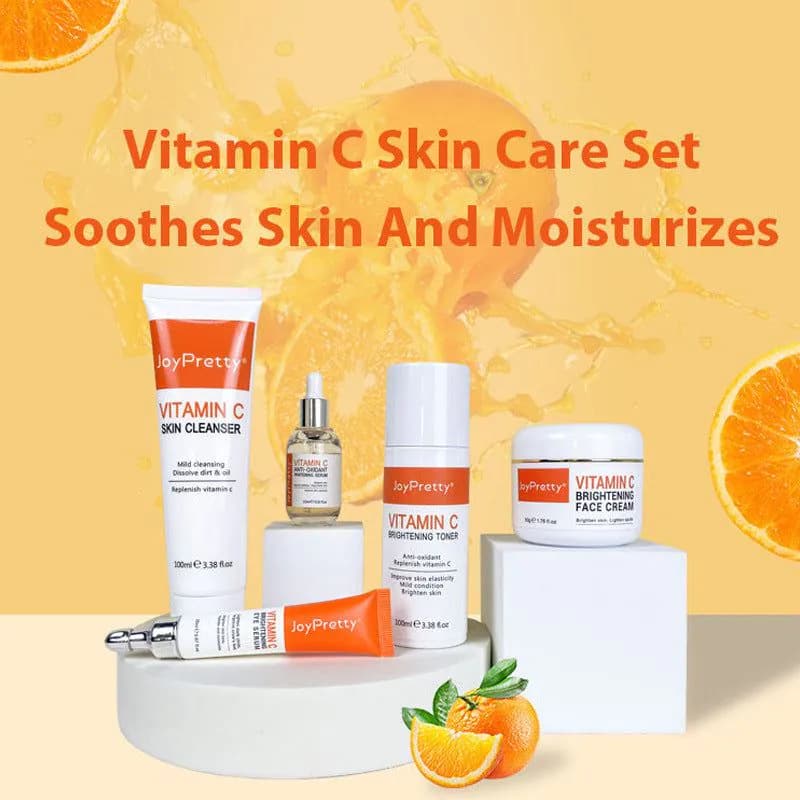 image-Vitamin C Cream Skin Brightening Set Hydration And Moisturizing 5-Piece Face Set