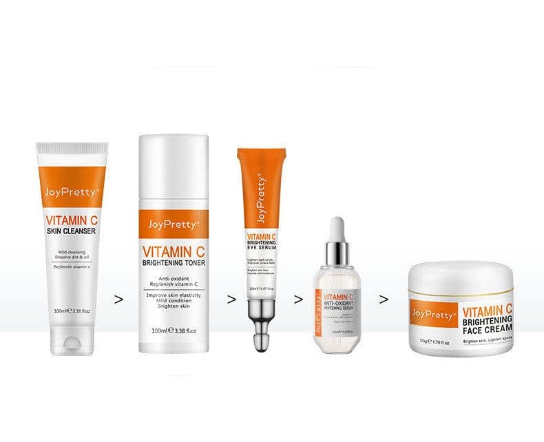 image-Vitamin C Cream Skin Brightening Set Hydration And Moisturizing 5-Piece Face Set