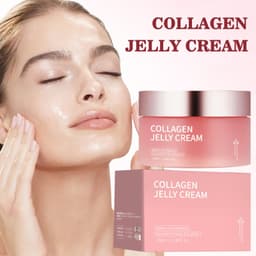 image-Collagen Jelly Face Cream Nicotinamide Gel Moisturizing And Brightening Facial Mask Anti-aging Shrinks Pores Jelly Cream Essence