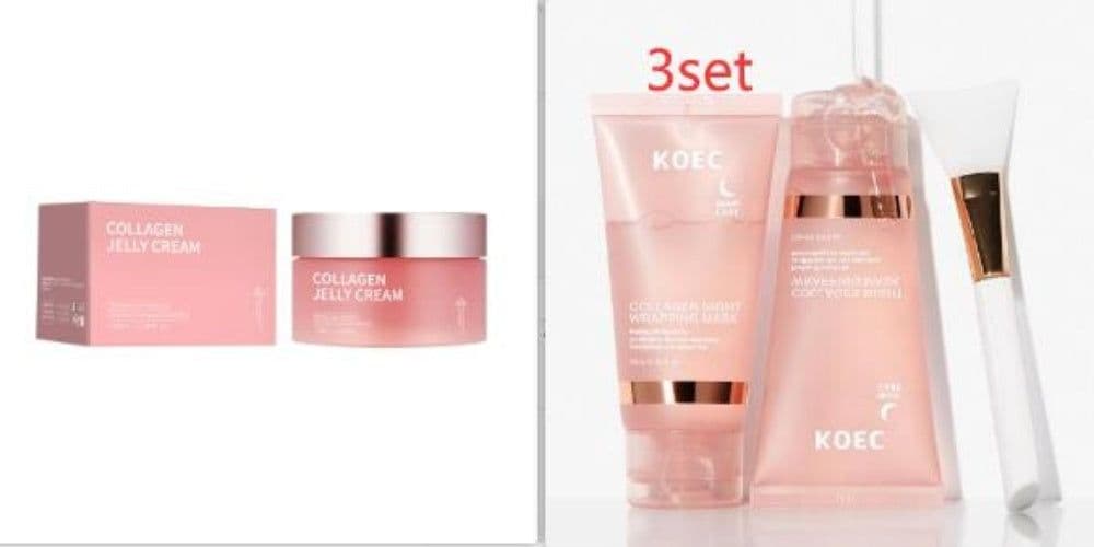image-Collagen Jelly Face Cream Nicotinamide Gel Moisturizing And Brightening Facial Mask Anti-aging Shrinks Pores Jelly Cream Essence