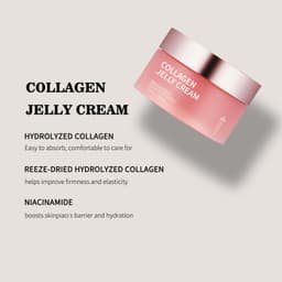 image-Collagen Jelly Face Cream Nicotinamide Gel Moisturizing And Brightening Facial Mask Anti-aging Shrinks Pores Jelly Cream Essence