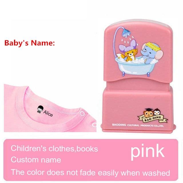 image-Custom-made Baby Name Stamp DIY for Children Name Seal Student Clothes