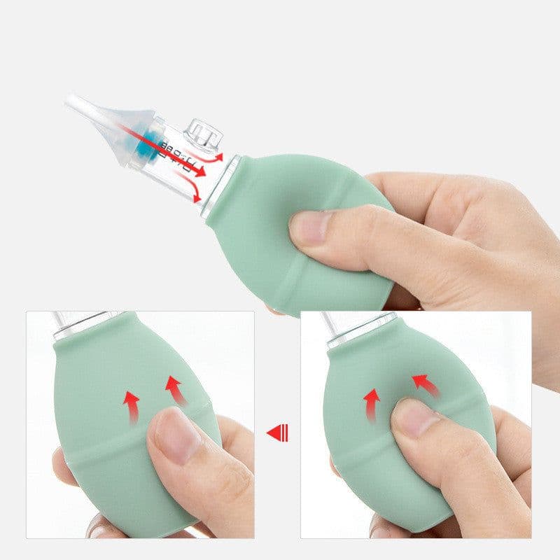 image-Infant Silicone Nasal Aspirator Pump Type Neonatal Cold Nasal Mucus Cleaner
