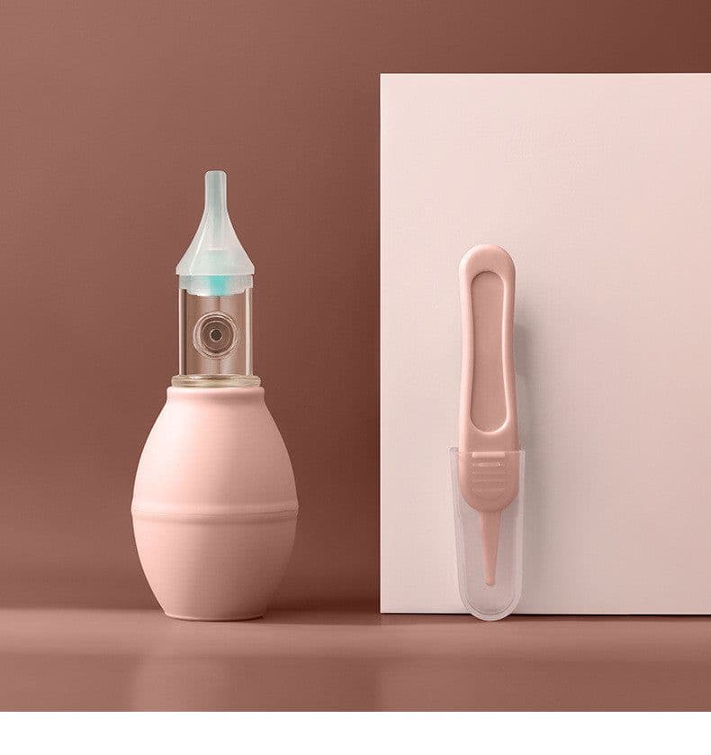 image-Infant Silicone Nasal Aspirator Pump Type Neonatal Cold Nasal Mucus Cleaner