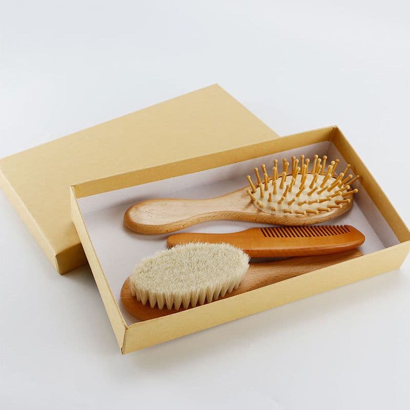 image-Baby Shower Shampoo Brush Small Comb Soft Bristles Brush Cleaning Care Tool