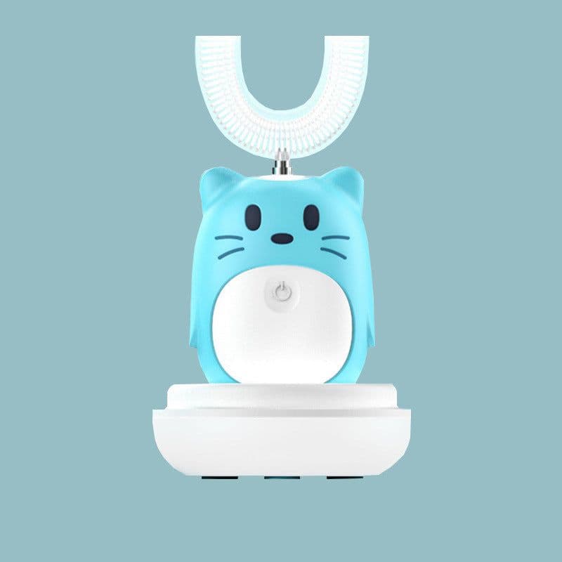 image-Smart Ultrasonic Children's Electric Toothbrush Automatic Cleaning U-shaped Toothbrush Portable Baby Products