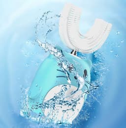 image-Smart Ultrasonic Children's Electric Toothbrush Automatic Cleaning U-shaped Toothbrush Portable Baby Products