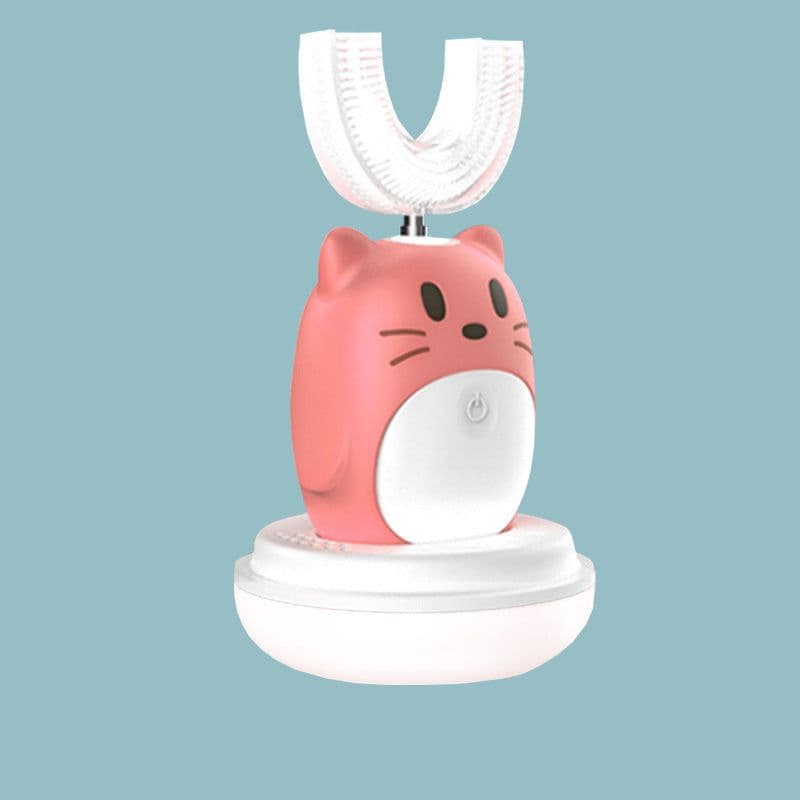 image-Smart Ultrasonic Children's Electric Toothbrush Automatic Cleaning U-shaped Toothbrush Portable Baby Products