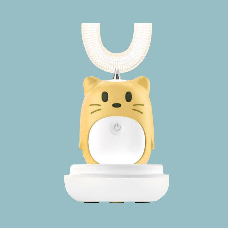 image-Smart Ultrasonic Children's Electric Toothbrush Automatic Cleaning U-shaped Toothbrush Portable Baby Products