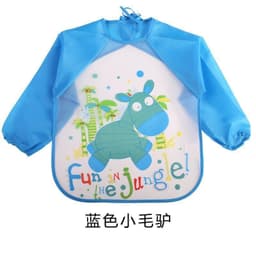 image-Children's Gown Long Sleeve Kids Waterproof Meal Baby Apron Painting Clothes Bib Protective Clothing
