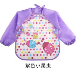 image-Children's Gown Long Sleeve Kids Waterproof Meal Baby Apron Painting Clothes Bib Protective Clothing