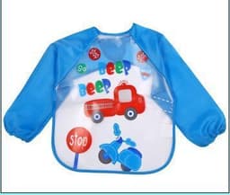 image-Children's Gown Long Sleeve Kids Waterproof Meal Baby Apron Painting Clothes Bib Protective Clothing