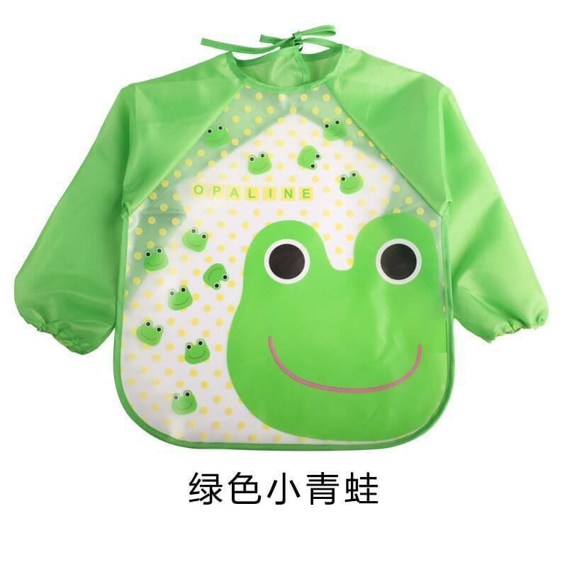image-Children's Gown Long Sleeve Kids Waterproof Meal Baby Apron Painting Clothes Bib Protective Clothing