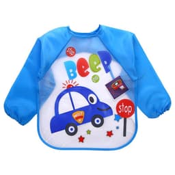 image-Children's Gown Long Sleeve Kids Waterproof Meal Baby Apron Painting Clothes Bib Protective Clothing