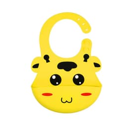 image-Baby food grade silicone food meal pockets Children's dinner pockets Waterproof disposable cartoon bibs Adjustable bibs