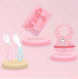 image-Baby Silicone Suction Cup Dishes Cartoon Learning Bowl Infant Feeding Bowls