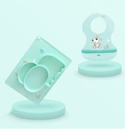 image-Baby Silicone Suction Cup Dishes Cartoon Learning Bowl Infant Feeding Bowls