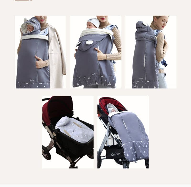 image-Warm Baby Carrier Cloak Cover Windproof Quilt Stroller Accessories
