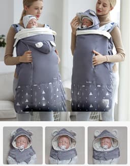 image-Warm Baby Carrier Cloak Cover Windproof Quilt Stroller Accessories