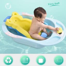image-Baby Shower Bath Tub Pad Non-Slip Bathtub Seat Support Mat Newborn Safety Bath Mat