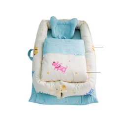 image-Crib Anti-pressure Newborn Foldable Portable Crib Middle Bed Baby Infant Mattress Bionic Travel Bed