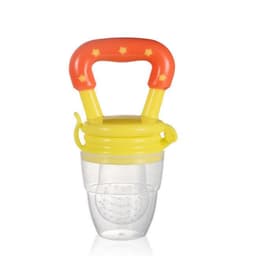 image-Baby Food Feeder with Pacifier Clip Holder Infant Baby Teether Fruit Feeder Pacifier Infant Food Pacifier Silicone Teething Toys