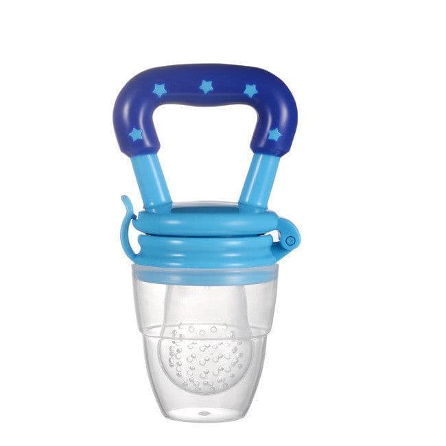 image-Baby Food Feeder with Pacifier Clip Holder Infant Baby Teether Fruit Feeder Pacifier Infant Food Pacifier Silicone Teething Toys