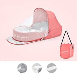 image-Baby Crib Multifunctional Folding Newborn Nest Toddler Bed Portable Sun Protection Mosquito Net Infant Camping Bed Travel Cot