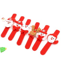 image-Christmas Flap Ring Glow Santa Claus Snowman Flap Ring Kindergarten Small Gift Children's Bracelet Decoration