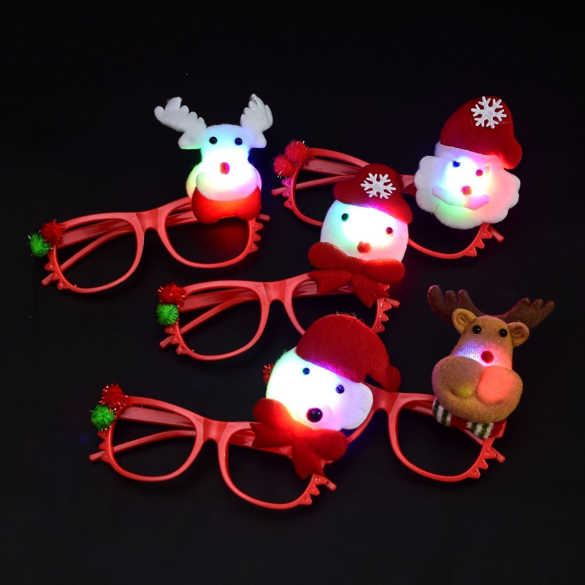 image-Christmas Flap Ring Glow Santa Claus Snowman Flap Ring Kindergarten Small Gift Children's Bracelet Decoration
