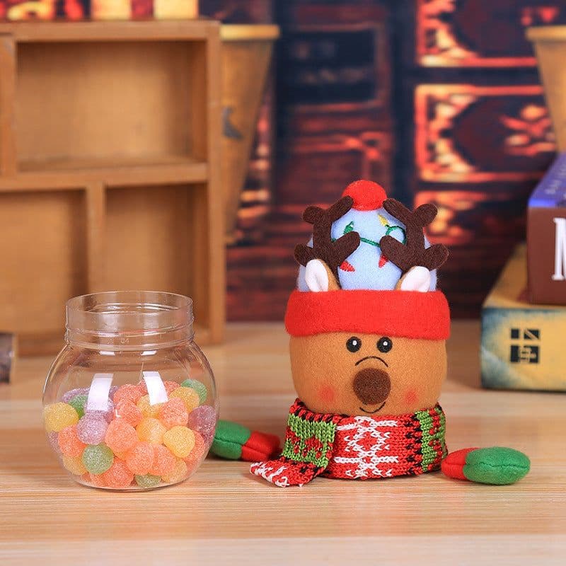 image-Christmas Gift Bags Candy Jar Storage Bottle Santa Bag Sweet Christmas Candy Bag Boxes Child Kids Gifts New Year