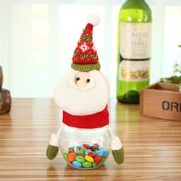 image-Christmas Candy Jar Children Kids Storage Bottle Santa Bag Christmas Sweet Box Gift Chocolate Candy Box Natale Decorazioni
