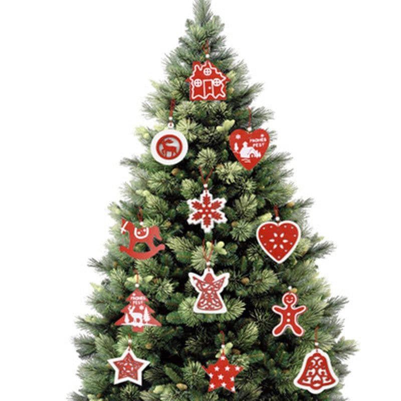 image-Rustic Wooden Christmas Tree Pendant