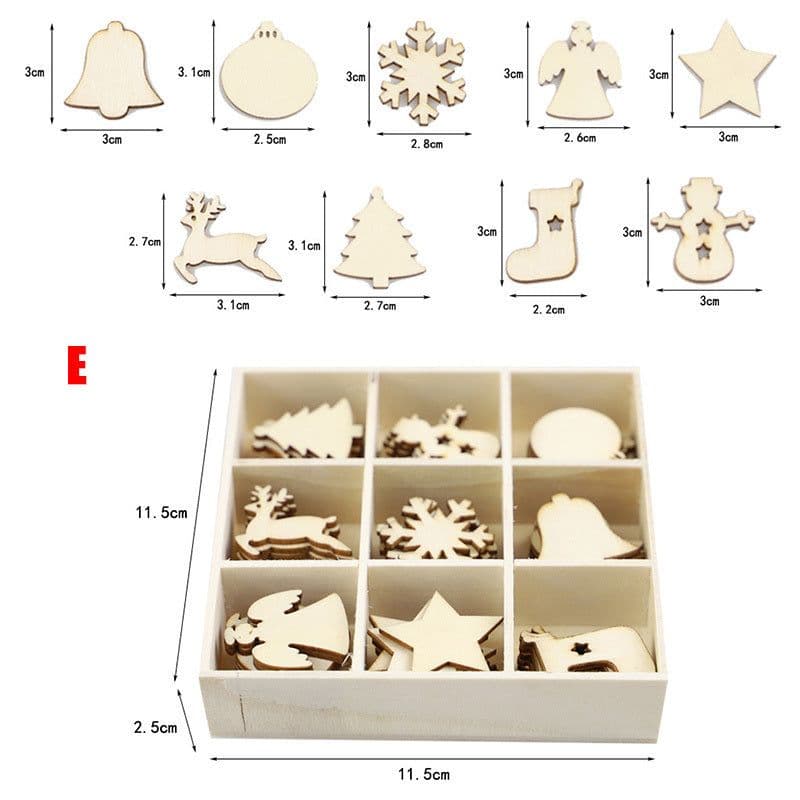 image-Rustic Wooden Christmas Tree Pendant