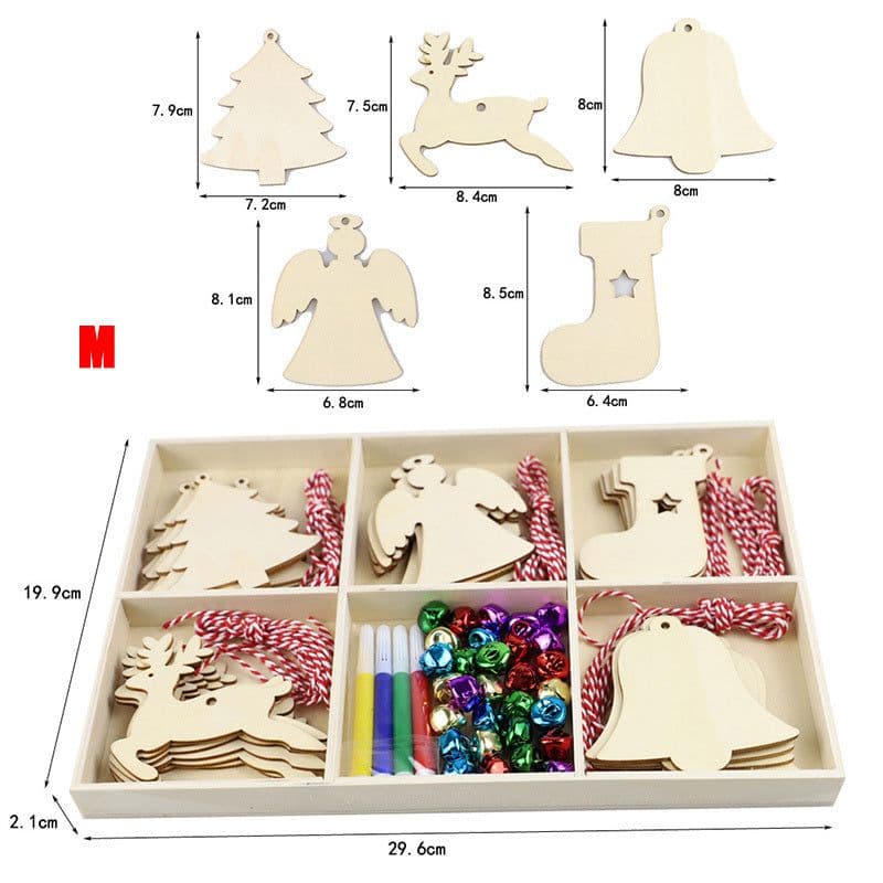 image-Rustic Wooden Christmas Tree Pendant