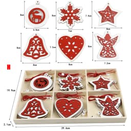image-Rustic Wooden Christmas Tree Pendant
