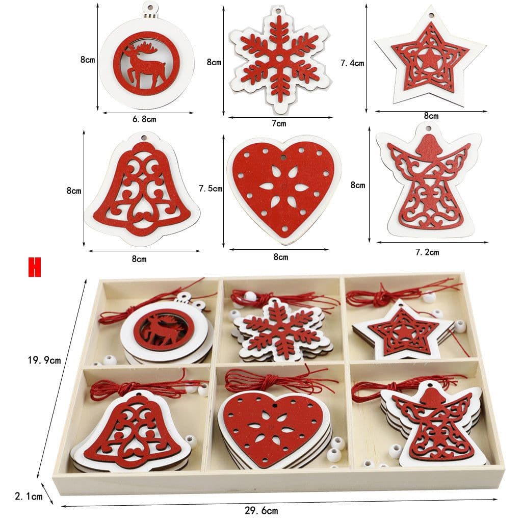 image-Rustic Wooden Christmas Tree Pendant