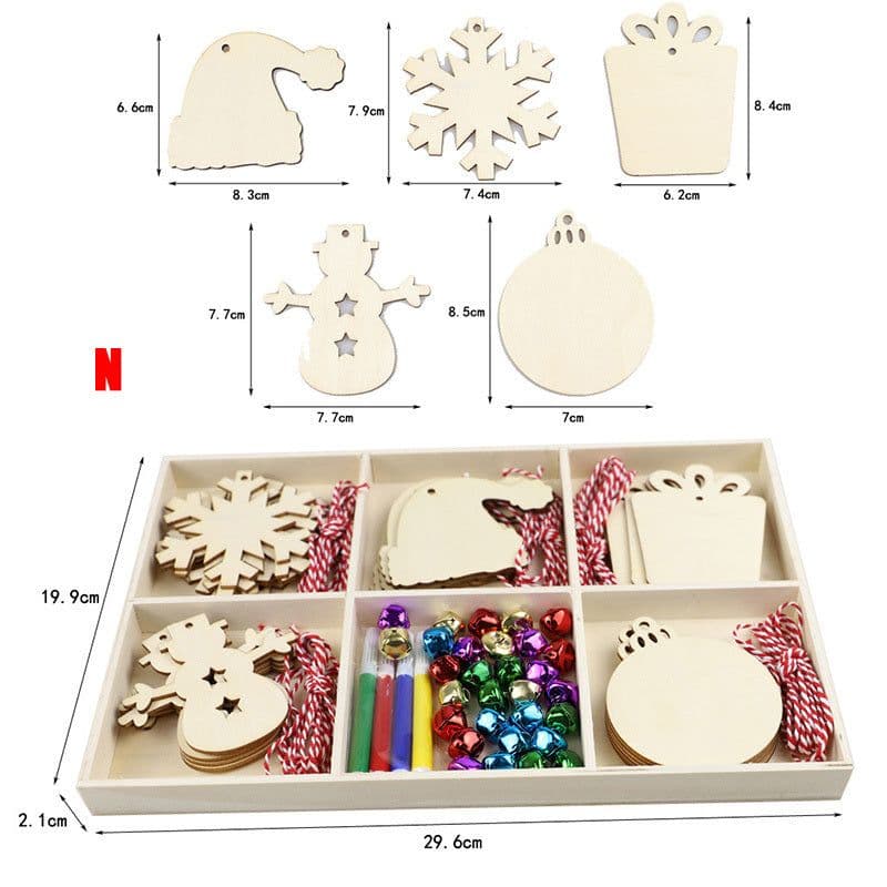 image-Rustic Wooden Christmas Tree Pendant